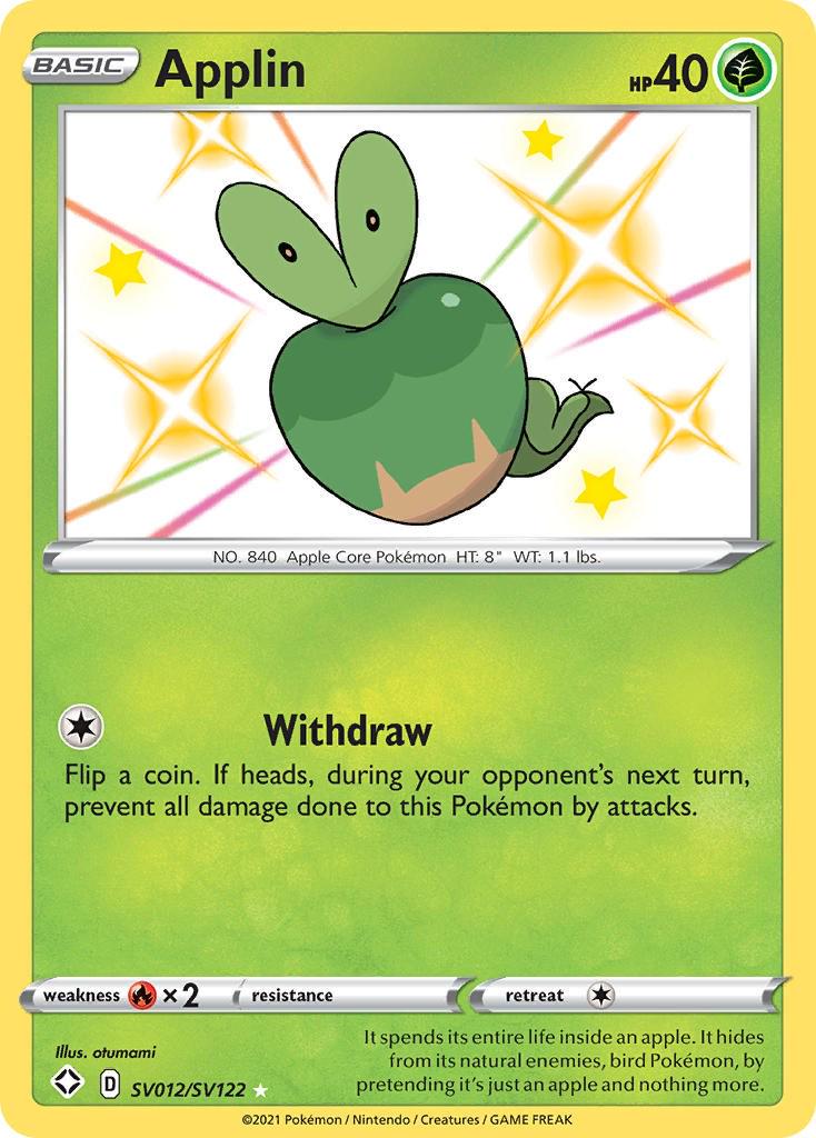 Shining Fates Applin Pokémon card